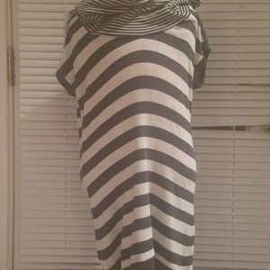 Stripped Short Sleeve Dress/Top